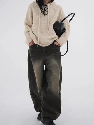 Julie Side Rivet Balloon Wide Denim