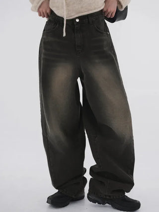 Julie Side Rivet Balloon Wide Denim