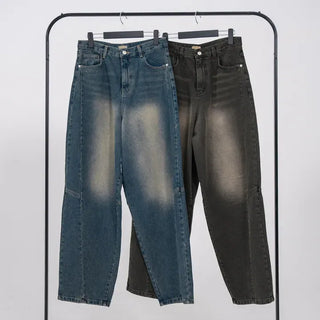 Julie Side Rivet Balloon Wide Denim