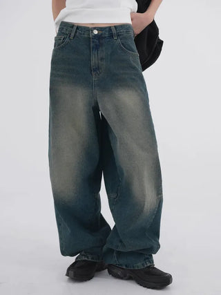 Julie Side Rivet Balloon Wide Denim