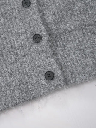 Mates Color Block High-Neck Knit Cardigan