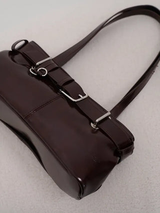 Meti Buckle Baguette Shoulder Bag