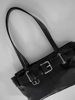 Meti Buckle Baguette Shoulder Bag