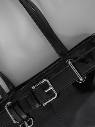 Meti Buckle Baguette Shoulder Bag