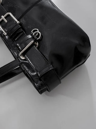Meti Buckle Baguette Shoulder Bag