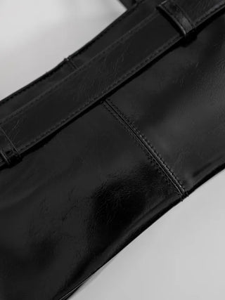 Meti Buckle Baguette Shoulder Bag