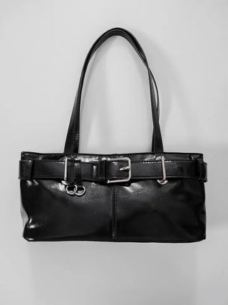 Meti Buckle Baguette Shoulder Bag