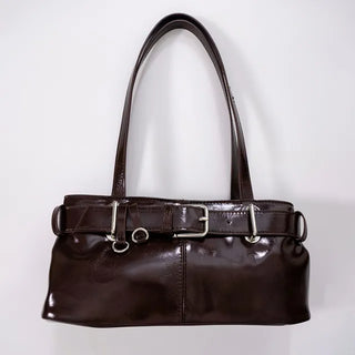 Meti Buckle Baguette Shoulder Bag