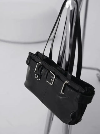 Meti Buckle Baguette Shoulder Bag