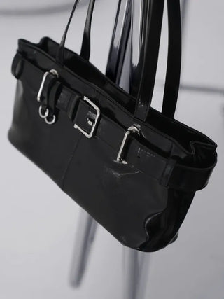 Meti Buckle Baguette Shoulder Bag