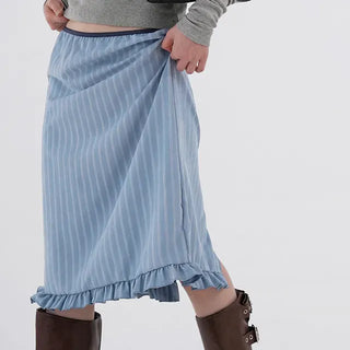 Et frill layered midi skirt