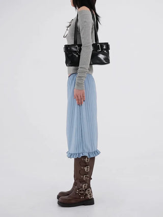 Et frill layered midi skirt