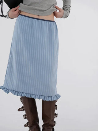 Et frill layered midi skirt