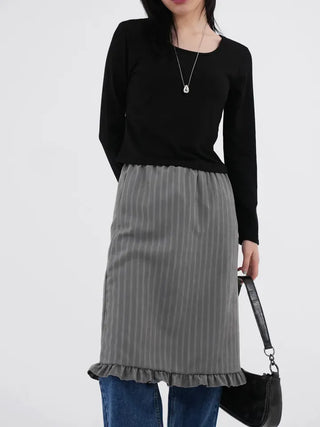 Et frill layered midi skirt
