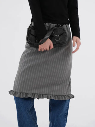 Et frill layered midi skirt