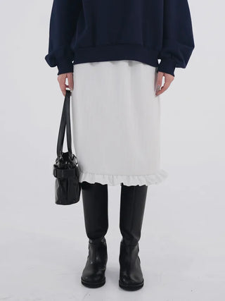 Et frill layered midi skirt