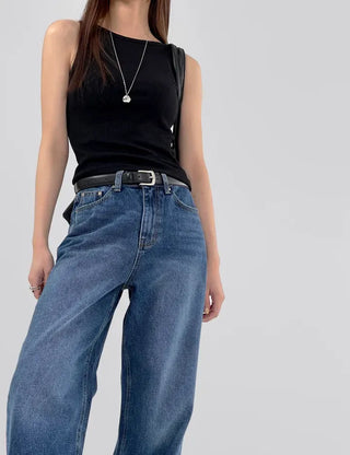 Adele Boatneck Ribbed Sleeveless