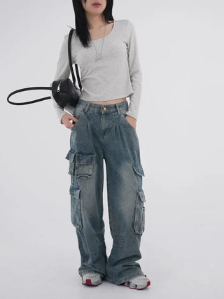 Timo Vintage Cargo Wide Denim