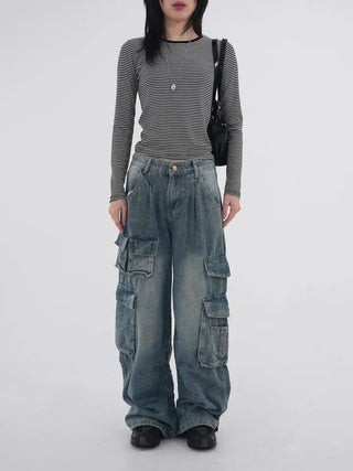 Timo Vintage Cargo Wide Denim