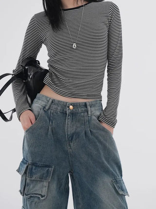 Timo Vintage Cargo Wide Denim