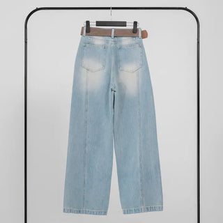Toson Two-Tone Washed Line Denim Pants