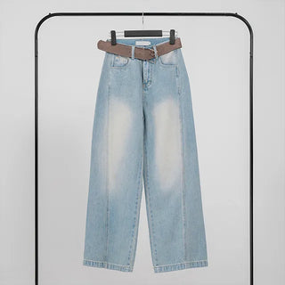 Toson Two-Tone Washed Line Denim Pants
