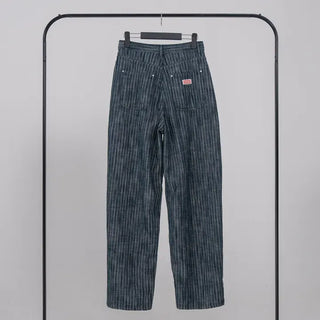 Kibe Stripe Balloon Wide Cotton Denim