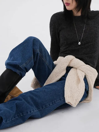 Regan Classic Medium Blue Wide Denim