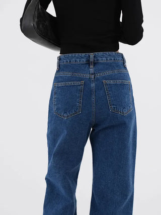 Regan Classic Medium Blue Wide Denim