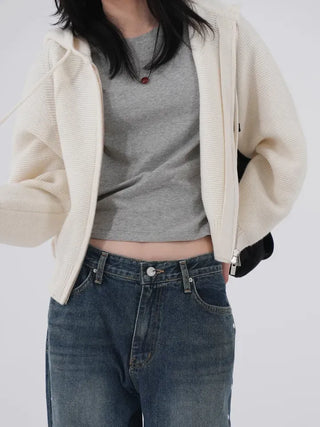 Leville sturdy cotton cropped short-sleeve tee