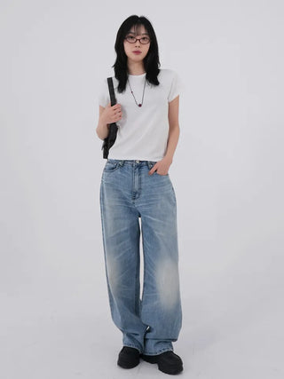 Leville sturdy cotton cropped short-sleeve tee