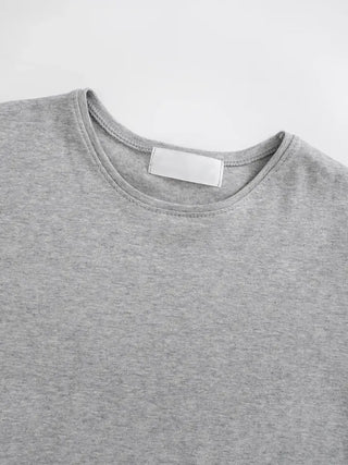 Leville sturdy cotton cropped short-sleeve tee