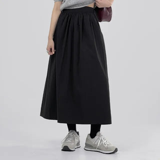 Or Rayon Flare Long Skirt