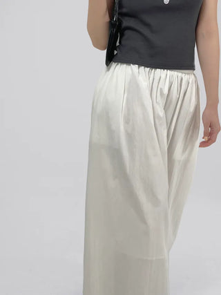 Or Rayon Flare Long Skirt