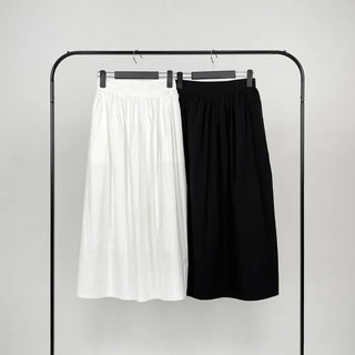 Or Rayon Flare Long Skirt