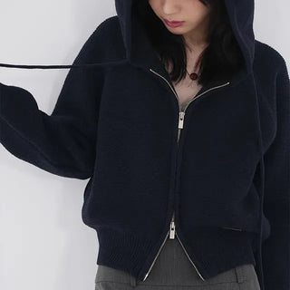 Flover Thick Knit Zip-up