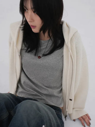Flover Thick Knit Zip-up