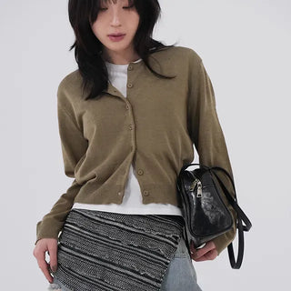 Roman Round Knit Cardigan