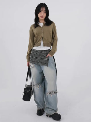 Roman Round Knit Cardigan