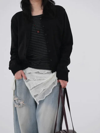 Roman Round Knit Cardigan