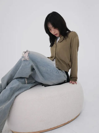 Roman Round Knit Cardigan