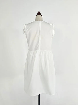 Mati Shirred Ribbon Summer Dress Resort Look