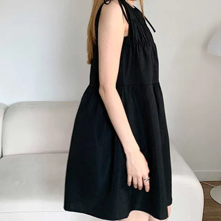 Mati Shirred Ribbon Summer Dress Resort Look