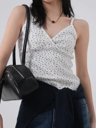 Mako Flower V-Lab Sleeveless Top