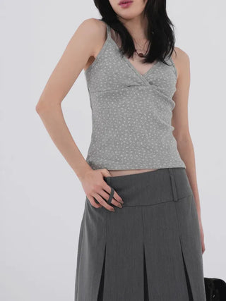 Mako Flower V-Lab Sleeveless Top
