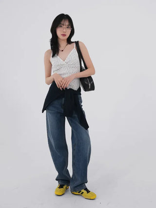 Mako Flower V-Lab Sleeveless Top