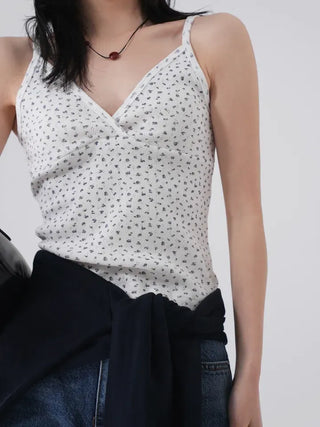 Mako Flower V-Lab Sleeveless Top
