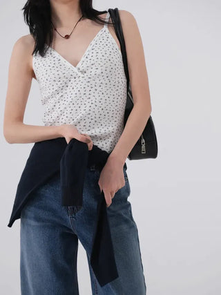 Mako Flower V-Lab Sleeveless Top
