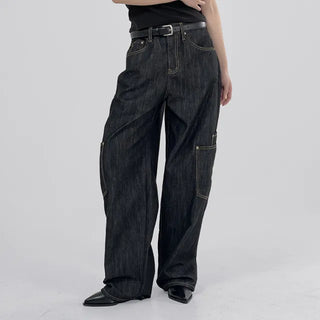 Apieu Carpenter Pocket Denim Pants