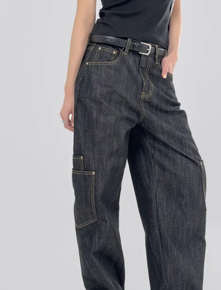 Apieu Carpenter Pocket Denim Pants